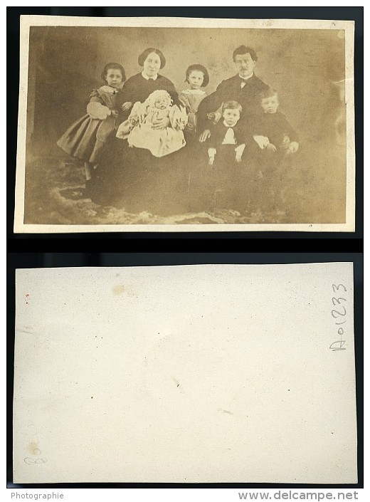 Famille Portrait De Groupe France Ancienne Photo CDV 1860 - Old (before 1900)