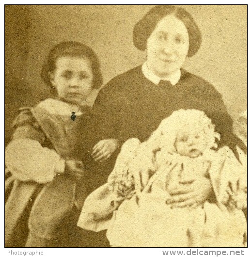 Famille Portrait De Groupe France Ancienne Photo CDV 1860 - Old (before 1900)