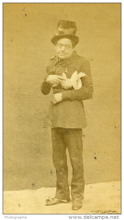 Saison Theatrale Londres Acteur Widdicombe Ancienne CDV Photo Beau 1864 - Old (before 1900)