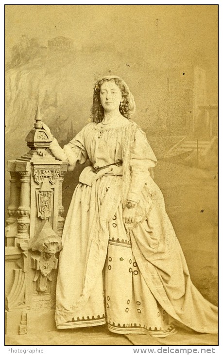 Saison Theatrale Londres Actrice Miss Barnett Ancienne CDV Photo Southwell 1864 - Old (before 1900)