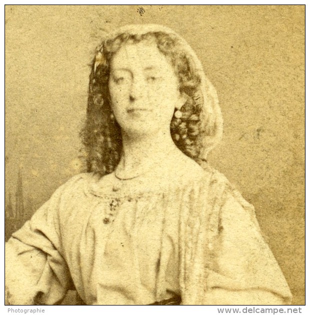 Saison Theatrale Londres Actrice Miss Barnett Ancienne CDV Photo Southwell 1864 - Old (before 1900)