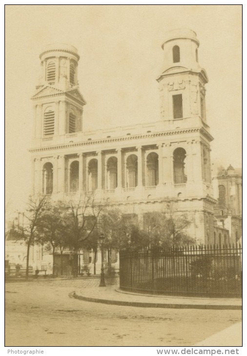 France Paris Eglise St Sulpice Ancienne Photo CDV Anonyme 1860 - Anciennes (Av. 1900)