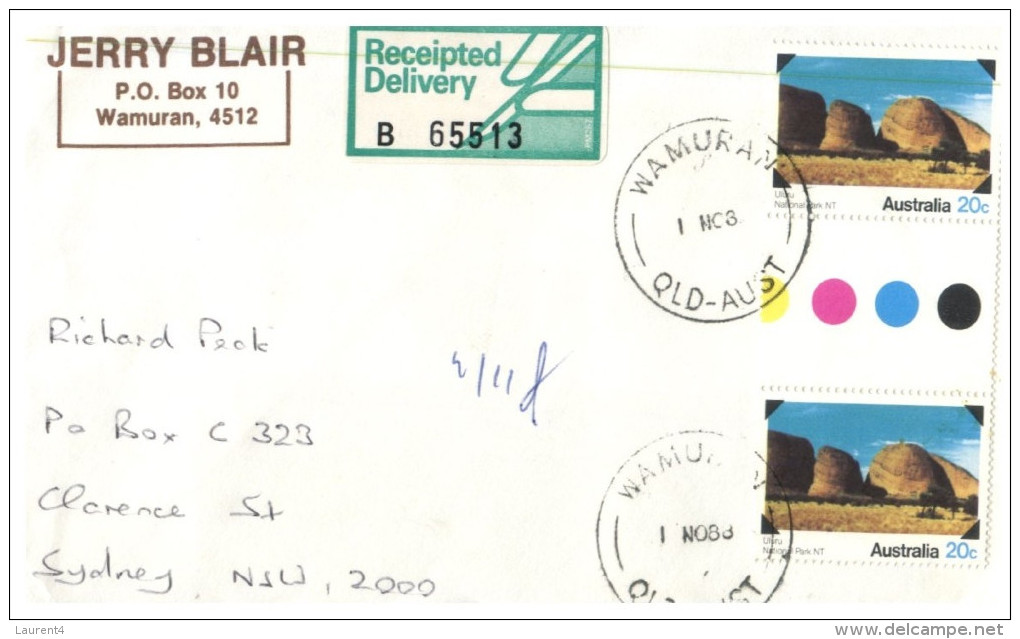 (730) Australia - Receipt Delivery Label - 1988 Cover - Altri & Non Classificati