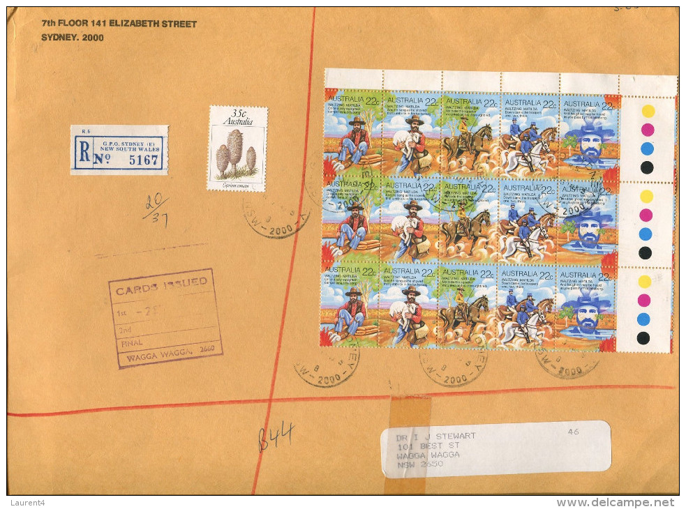 (special 8) Australia - Registered Large Envelope + Security Paid Label - 1986 - Altri & Non Classificati