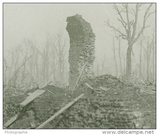 WWI Le Barque Ruins British Western Front Old Photo - War, Military