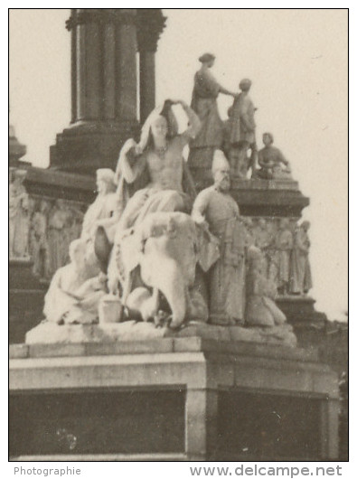 London Albert Memorial Old Albumen Photo 1880 - Old (before 1900)