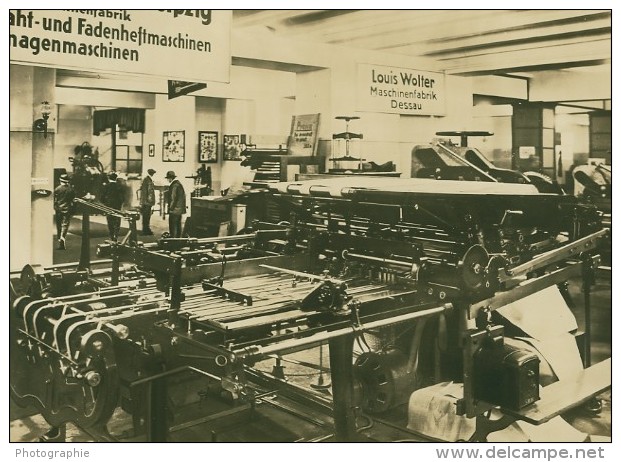 Leipzig Fair Buchproduktion Book Binding Old Photo 1930 - Leipzig