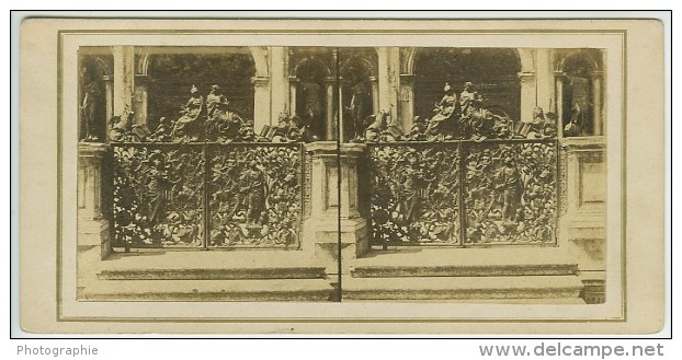 La Logetta Venezia Venice Italy Old Stereo Photo 1870 - Stereoscopic