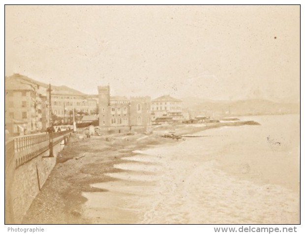 Italy Genoa Pegli Panorama Old Snapshot Photo 1899 - Alte (vor 1900)