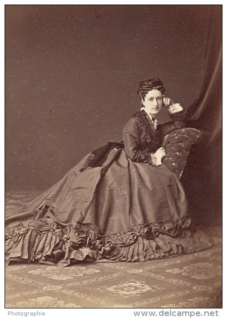 Princess Of Scylla Fashion Wien Old Atelier Adele Cabinet Card Photo CC 1869 - Old (before 1900)