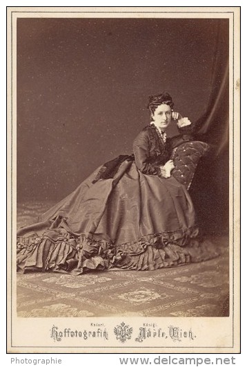 Princess Of Scylla Fashion Wien Old Atelier Adele Cabinet Card Photo CC 1869 - Old (before 1900)