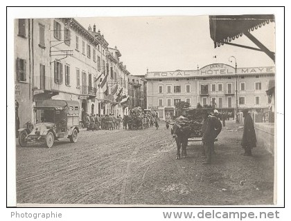 Switzerland Soldiers Hotel WWI Military Scene War Photo - War, Military