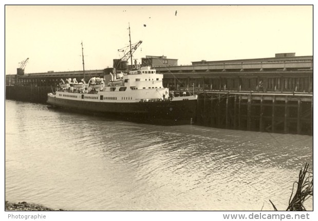 Steamer Boarding Boat France Old Photo 1930' - Autres & Non Classés