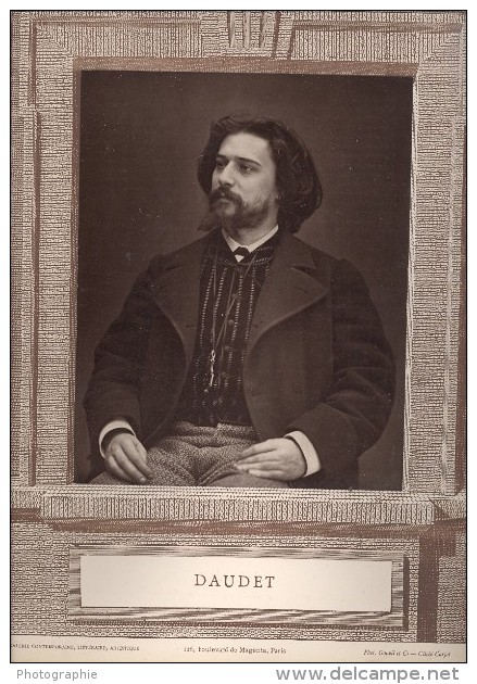 Writer Alphonse Daudet France Old Photo Carjat 1875 - Old (before 1900)