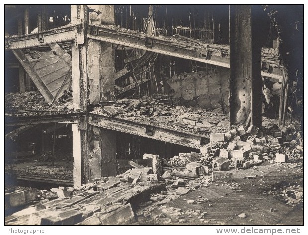 France Paris Fire Printemps Destruction Old Photo 1921 - Other & Unclassified
