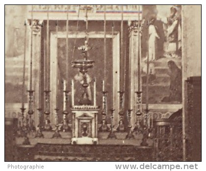 Thomas Aquin Church Paris Tissue Stereoview Photo 1875 - Stereoscopic