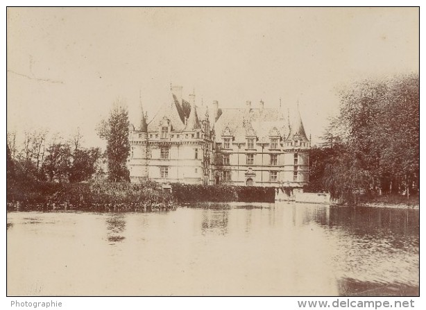 Azay Le Rideau Le Château Facade France Photographie 1890 - Old (before 1900)