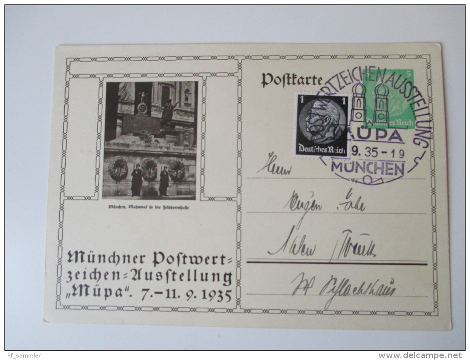 Deutsches Reich Privatganzsachen / GA. 1930er Jahre. 12 Stk. Sonderstempel. MÜPA / Ausstellungen / Philatelistentag - Collezioni (senza Album)