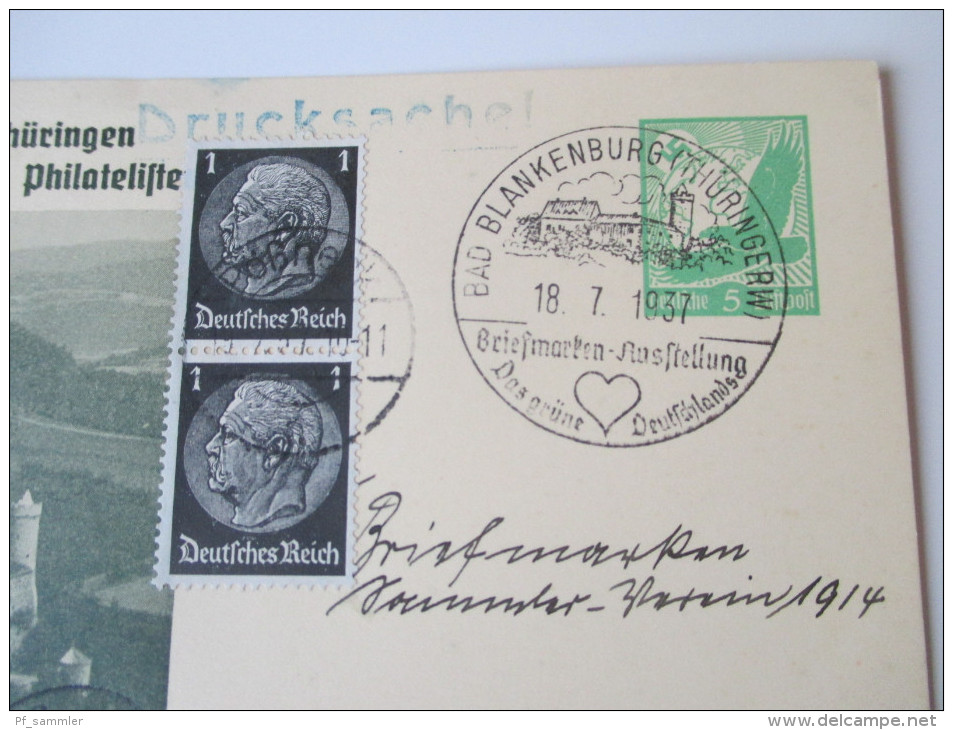 Deutsches Reich Privatganzsachen / GA. 1930er Jahre. 12 Stk. Sonderstempel. MÜPA / Ausstellungen / Philatelistentag