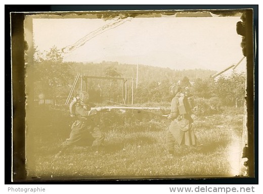 Entrainement Militaire Combat Baionnette Au Fusil France Ancienne Photo 1900 - Oorlog, Militair