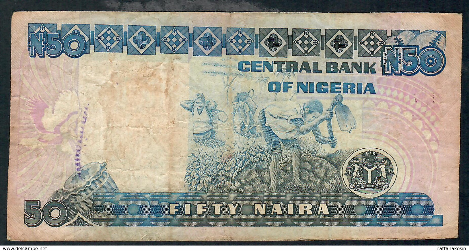 NIGERIA  P27c 50  NAIRA  2007 #DB/65 Signature 13   VF NO P.h. - Nigeria