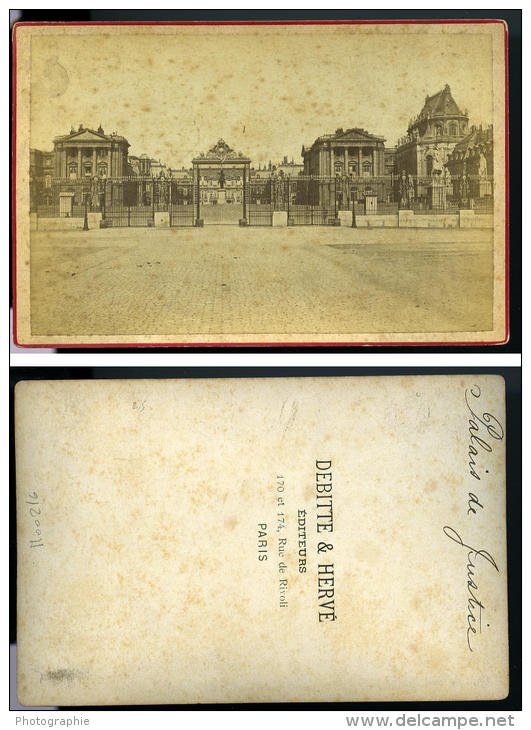 France Paris Château De Versailles Ancienne Photo Carte Cabinet Debitte &amp; Hervé 1875 - Other & Unclassified