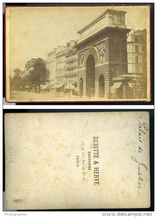 France Paris Boulevard Saint Martin Ancienne Photo Carte Cabinet Debitte &amp; Hervé 1875 - Other & Unclassified