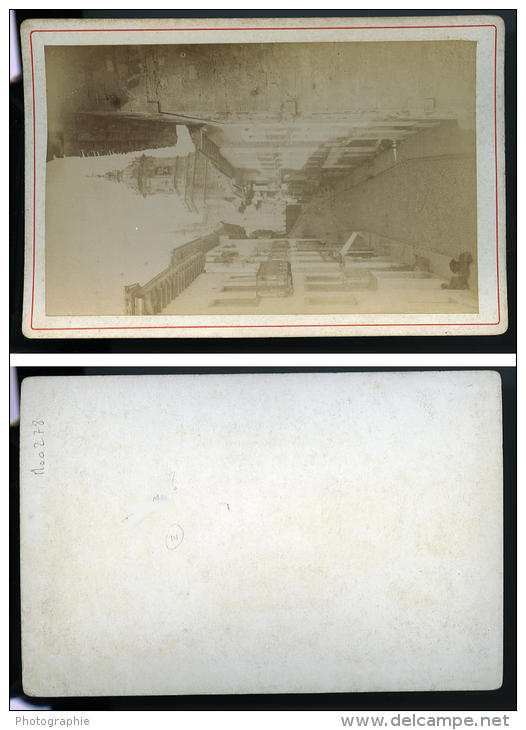 Espagne Fuentarrabia Panorama Rue Ancienne Photo Carte Cabinet 1875 - Autres & Non Classés