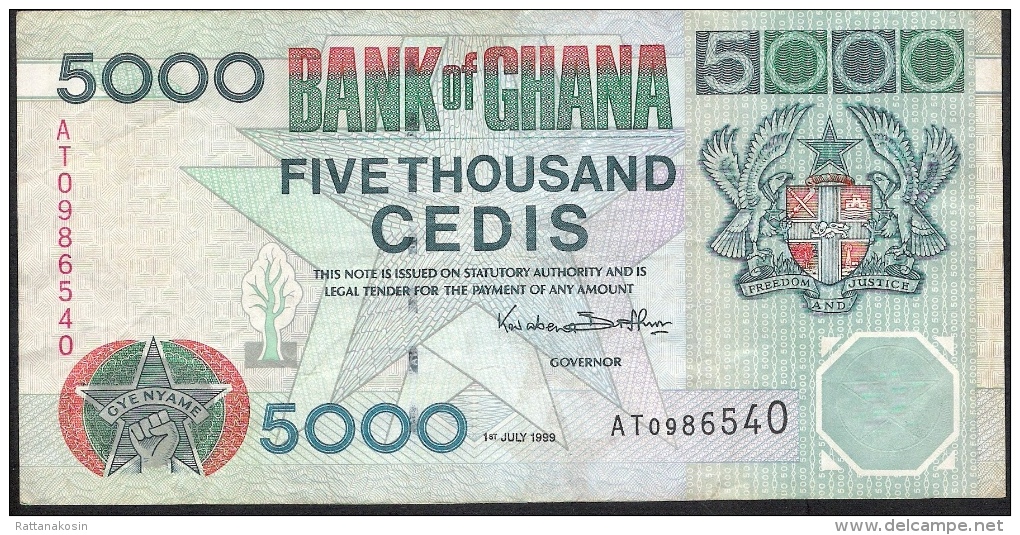 GHANA P34d   5000   CEDIS   1.7.1999  #AT       VF - Ghana