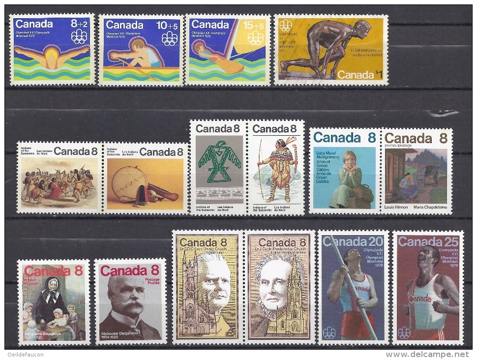 CANADA - Yvert -  Année 1975 - 556/90 Sauf Les 560 -  - Cote 41,20 € - Vollständige Jahrgänge