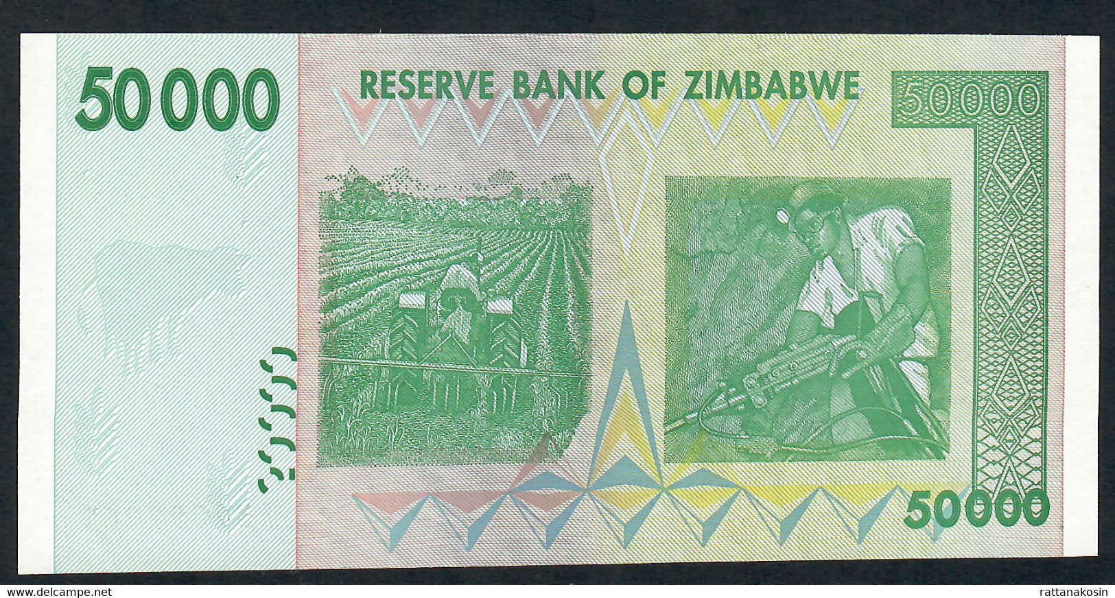 ZIMBABWE   P74 50.000 DOLLARS  2008  #AB Signature 8    UNC. - Simbabwe