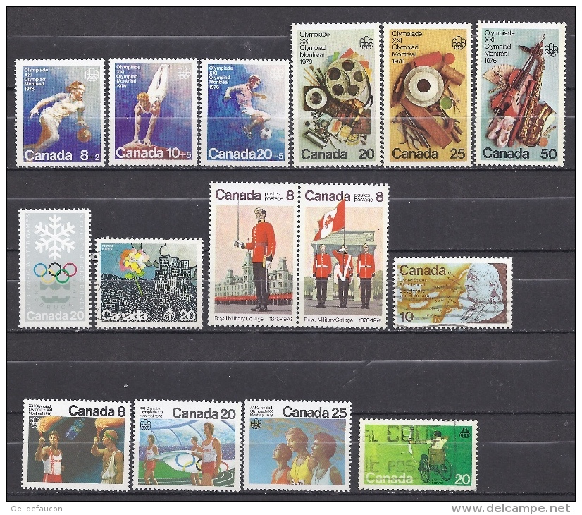 CANADA - Yvert -  Année 1976 - 591/621  Sauf Les 598/99 Et Le 610 -  - Cote 22,70 € - Années Complètes