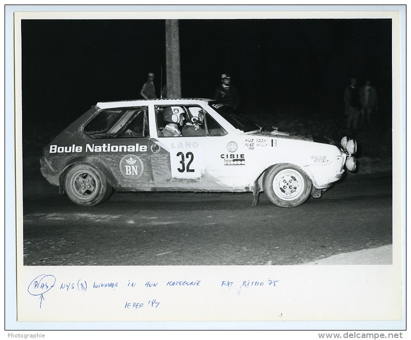 Belgique Ypres Voiture Rallye Course Fiat Ritmo 75 Plas Nijs Ancienne Photo Vanderhaegen 1981 - Automobiles