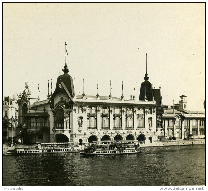 Palais Des Eaux &amp; Forets Exposition Universelle Paris France Ancienne Stereo Photo 1900 - Stereoscopic