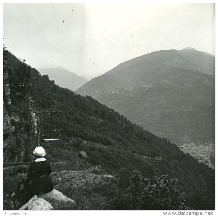 France Pyrénées 31110 Luchon Tournant Du Mail Soulan Ancienne Possemiers Stereo Photo 1920 - Fotos Estereoscópicas