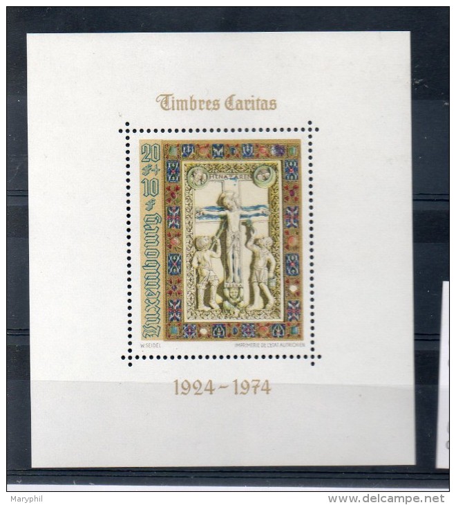 LUXEMBOURG BF 9 ** - CARITAS  RELIGIEUX - Cote 6 € - Blocs & Feuillets