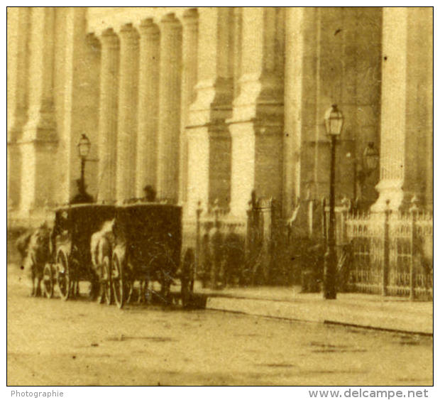 France Second Empire Paris Gare Du Nord Ancienne Stereo Photo 1868 - Photos Stéréoscopiques