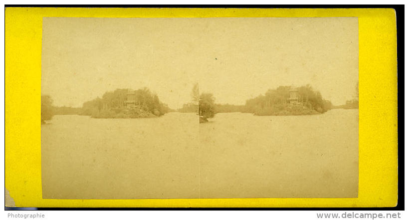 France Second Empire Paris Bois De Boulogne Ancienne Stereo Photo 1868 - Stereoscopic