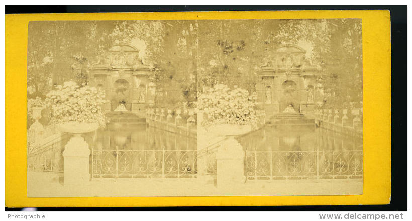 France Second Empire Paris Jardin Du Luxembourg Ancienne Stereo Photo 1868 - Stereo-Photographie