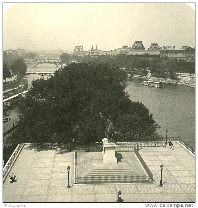 France Paris Panorama Ancienne NPG Stereo Photo 1900 - Stereoscopic