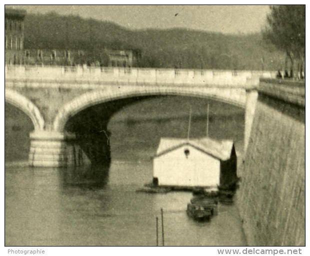 Italie Rome Pont Margherita Ancienne NPG Stereo Photo 1900 - Stereoscopic