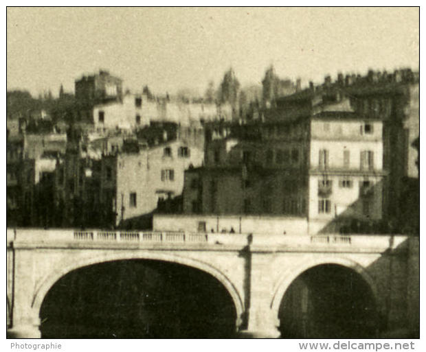 Italie Rome Pont Cavour Ancienne NPG Stereo Photo 1900 - Stereoscopic