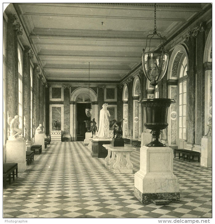 France Chateau De Versailles Grand Trianon Ancienne NPG Stereo Photo 1900 - Stereoscopic