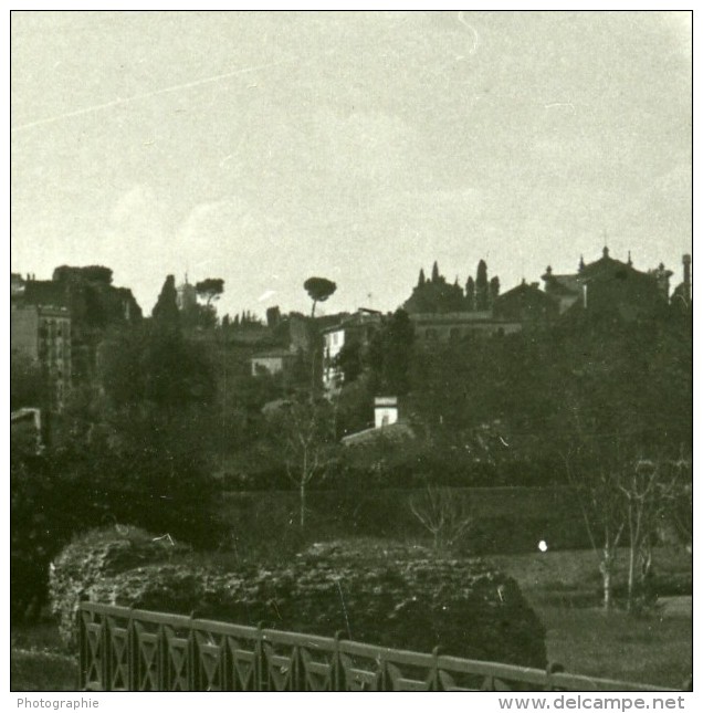 Italie Rome Thermes De Caracalla Ruines Ancienne Photo Stereo Possemiers 1908 - Stereoscopic