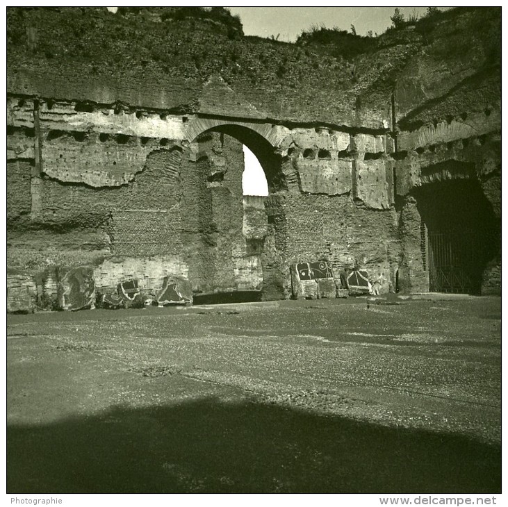 Italie Rome Thermes De Caracalla Ruines Ancienne Photo Stereo Possemiers 1908 - Stereoscopic