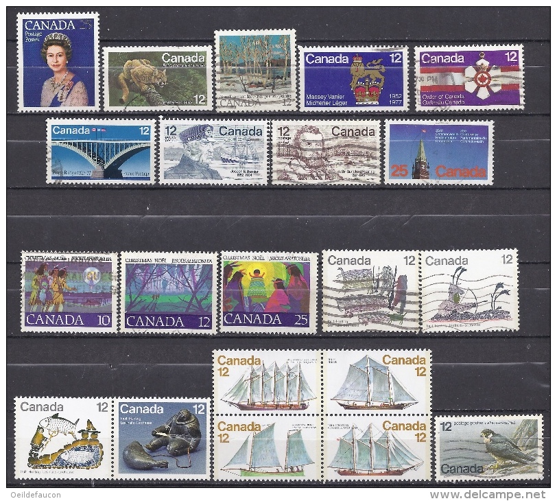 CANADA - Yvert -  Année 1977 622/54 Sauf 623 - 625/30 - 631/32  Et 637/39 - Cote 9,05 € - Años Completos