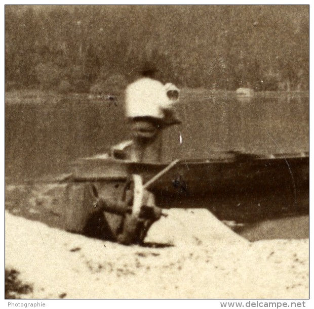 Autriche Salzkammergut Langbathsee Ancienne Wurthle Stereo Photo 1906 - Photos Stéréoscopiques