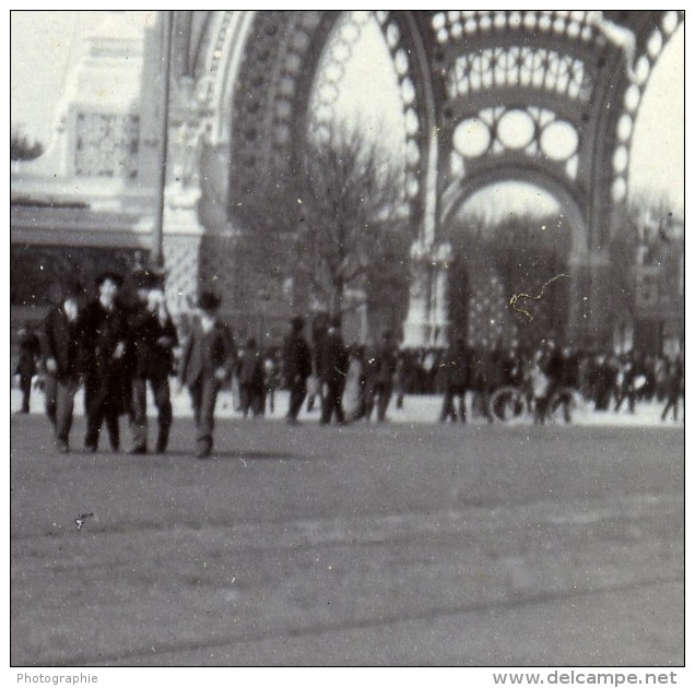 France Paris Place De La Concorde Entree Exposition Universelle Ancienne Stereo Photo 1900 - Stereoscopic