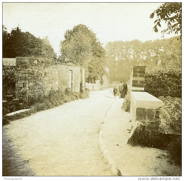 France Ruines D'une Abbaye Non Identifiée Ancienne Stereo Photo Stereoscope 1900 - Stereoscopic