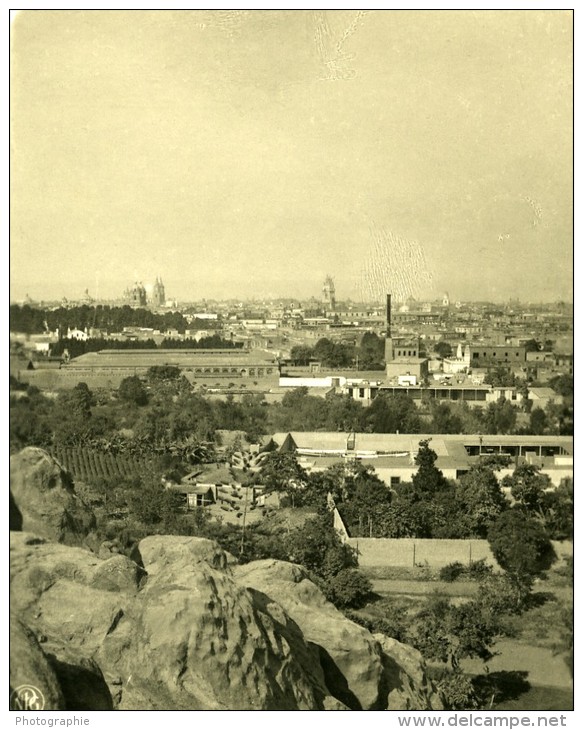 Perou Lima Panorama Ancienne Stereo Photo Stereoscope NPG 1900 - Stereoscopic